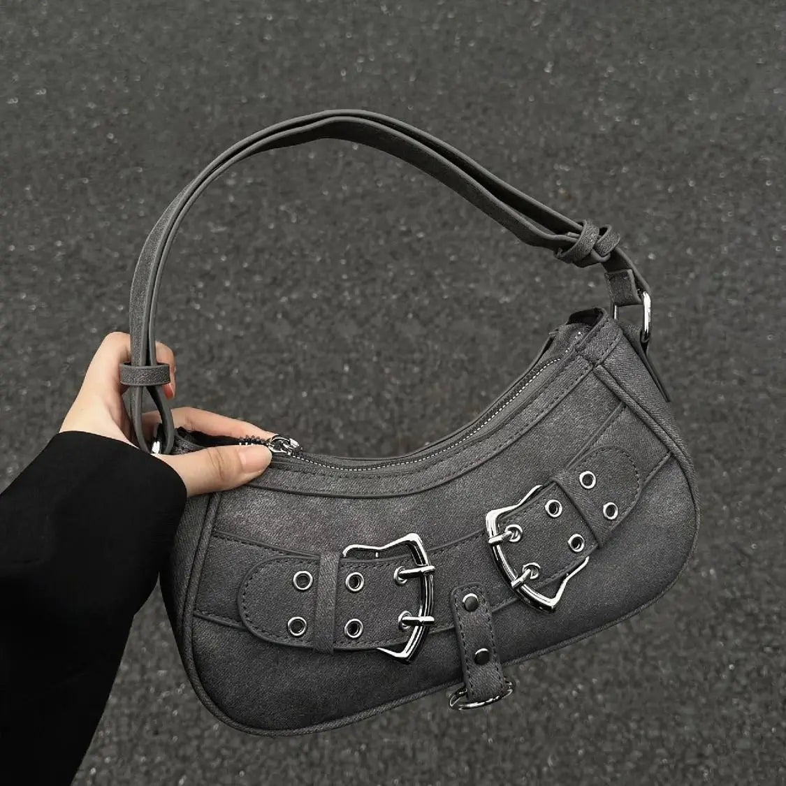 Sac à main rétro américain de grande capacité, mignon, tendance, Y2k, en métal, cool, pour femmes, sacs à bandoulière, sac de rangement, sacs fourre-tout pour femmes