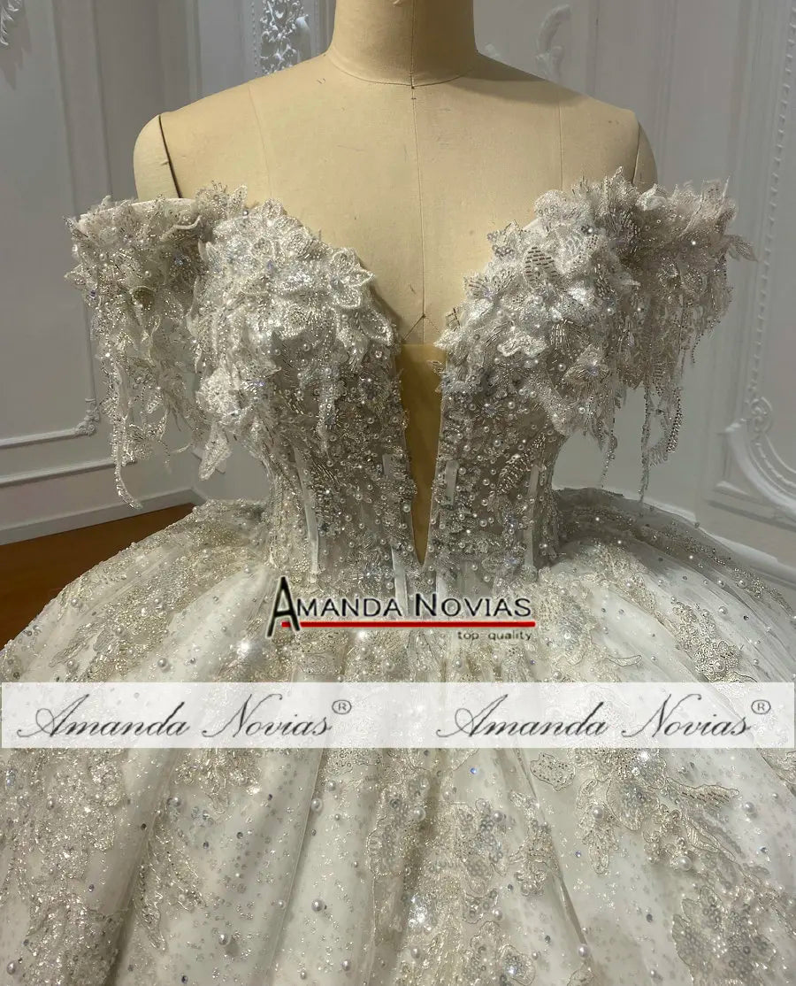 Robe de mariée à bretelles dénudées au design spécial NS4692