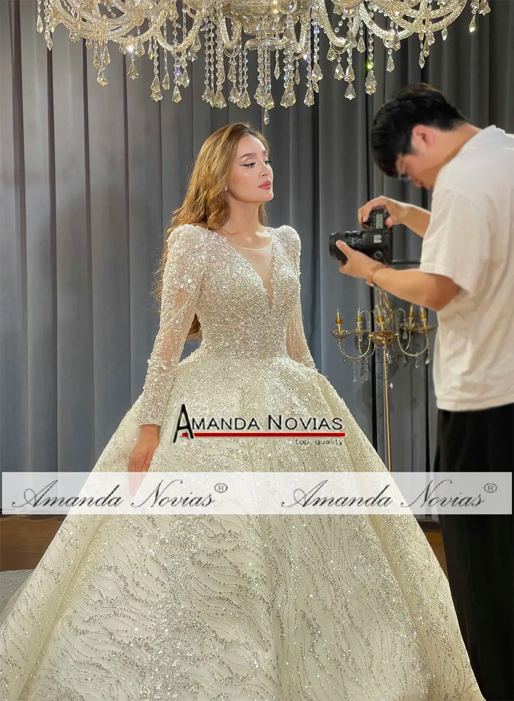 Amanda Novias Lace Wedding Dress NS4768