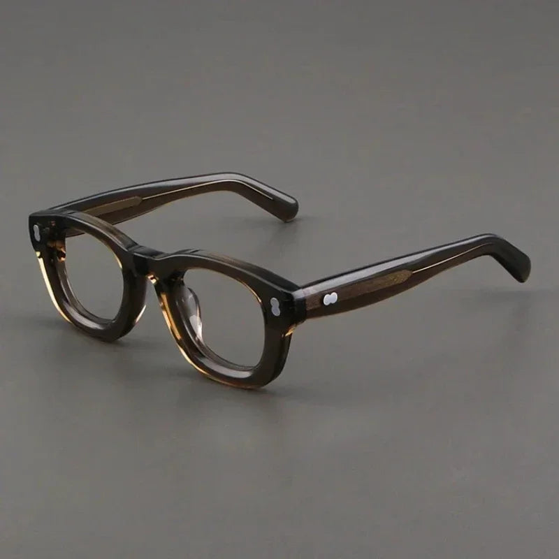 Gafas graduadas ópticas para miopía para hombre y mujer, montura gruesa de acetato negro mate de alta calidad, estilo retro cuadrado, 2024