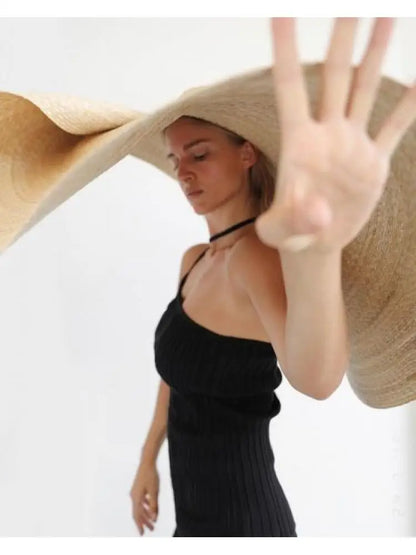 Chapeau de soleil en paille à bord super large de 80 cm pour femme, chapeau de tourisme d'été pour femme, pour voyage, plage, protection solaire, Overside Gorra