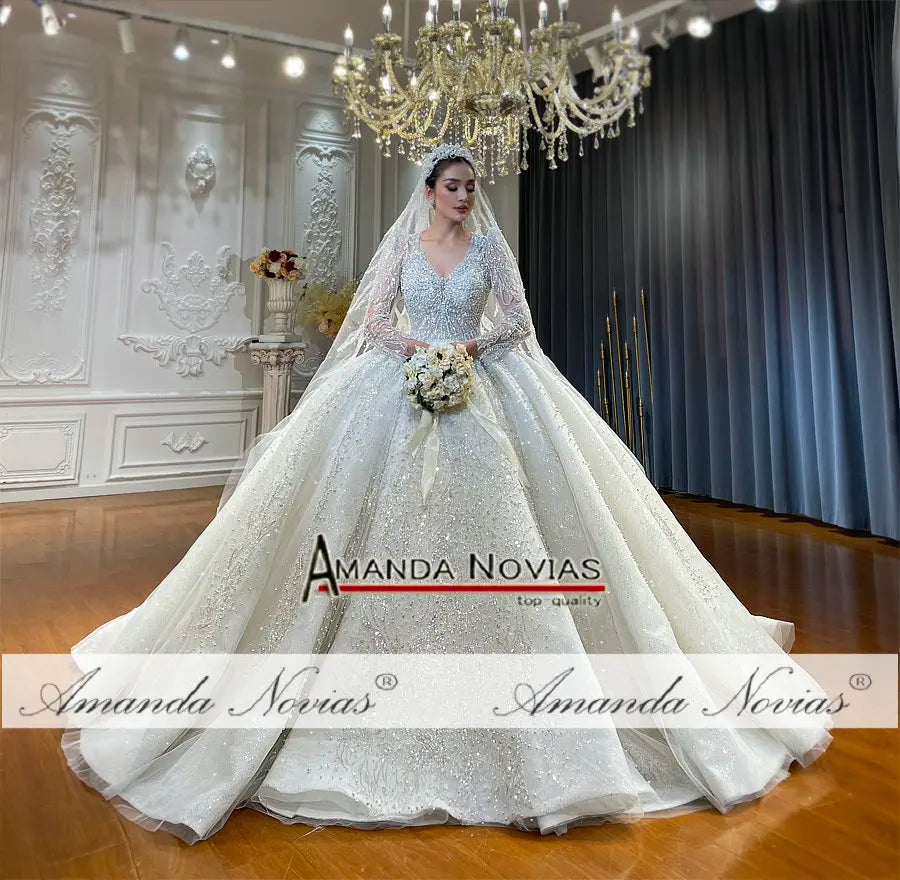 Amanda Novias Luxurious Crystal Wedding Dress NS4729