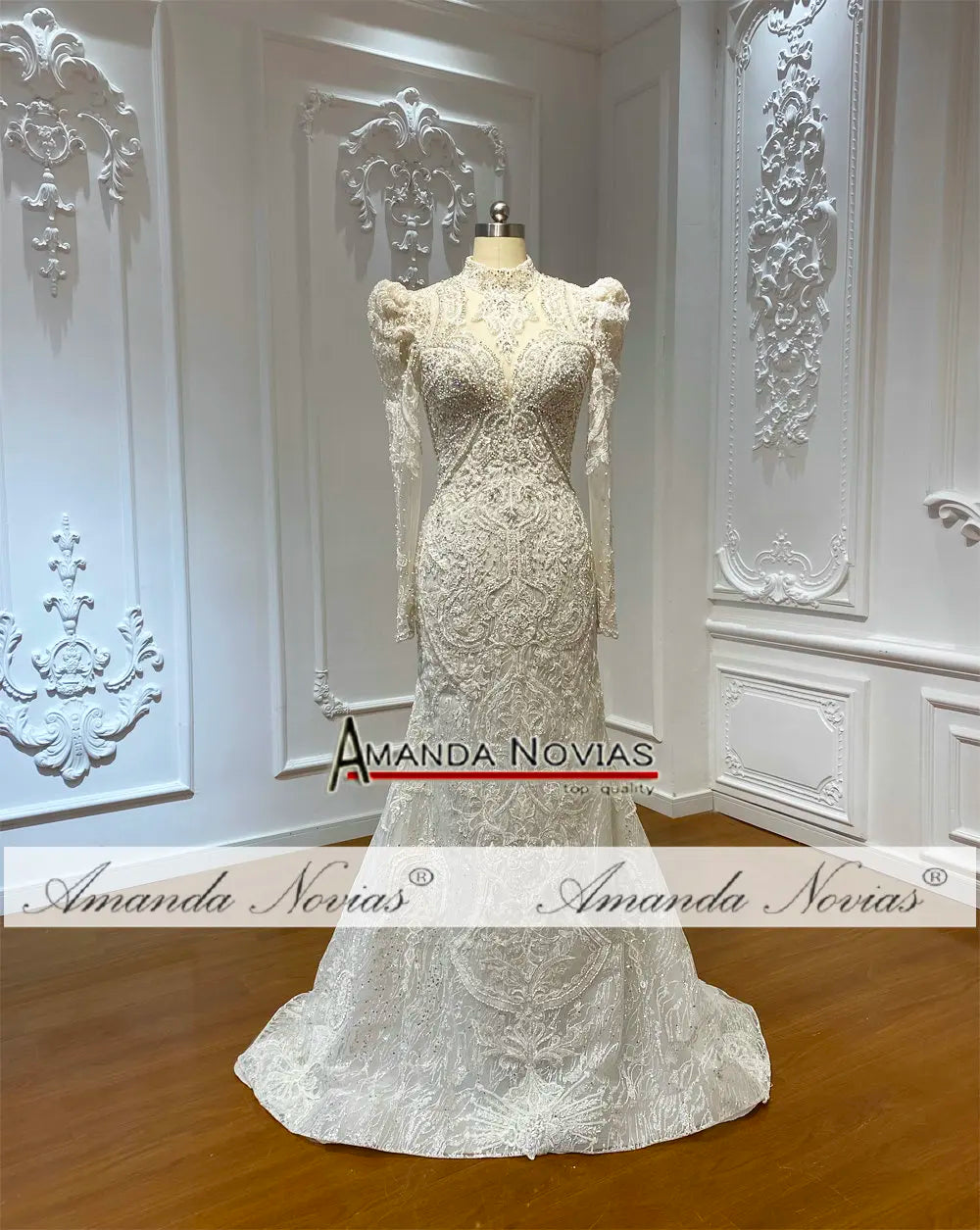 NS4791Robe de mariée sirène deux en un sur mesure