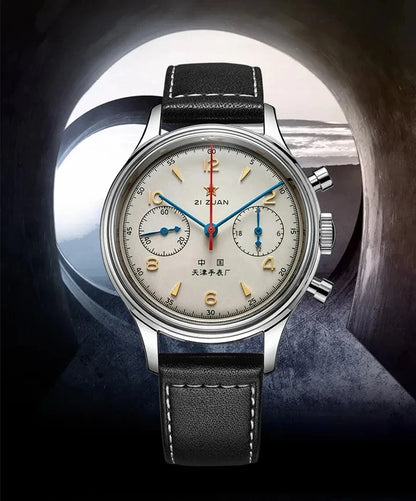 Montres homme 1963 montre pilote 42mm étanche rétro quartz chronographe