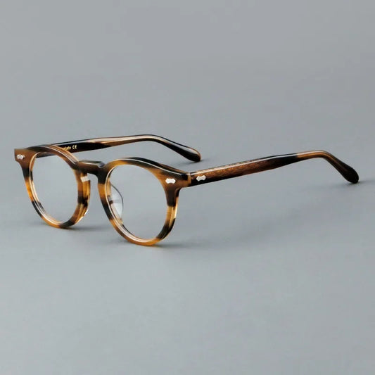 Montura de gafas para hombre y mujer, unisex, de acetato, antiluz azul, lentes transparentes, de marca de diseñador, para ordenador, gafas vintage