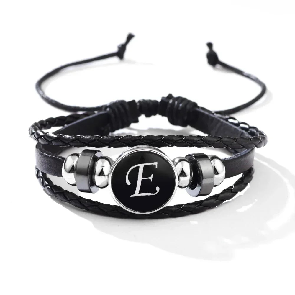 Pulsera de cuero trenzado RLW4 para hombre, pulsera de madera con cuentas de guitarra y árbol de la vida vintage, pulseras masculinas de moda