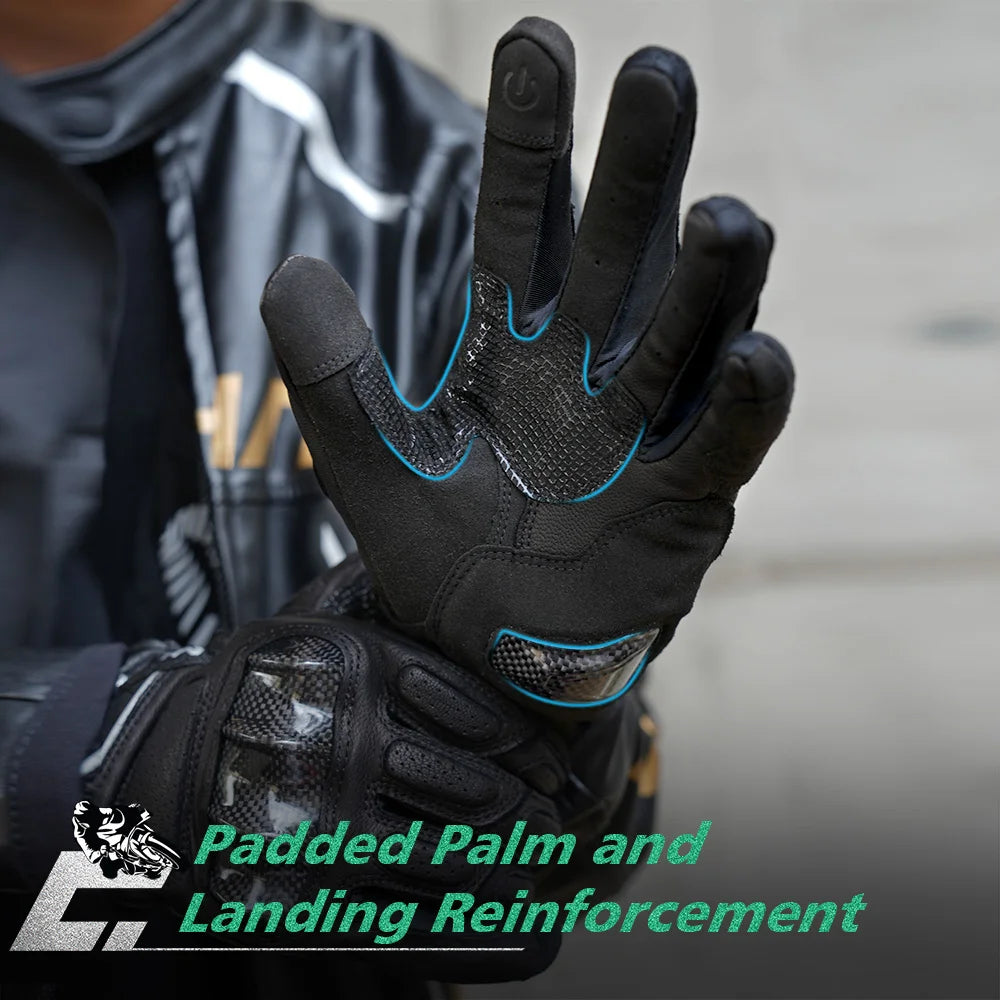 Guantes tácticos de cuero genuino con pantalla táctil y protección dura para paintball, ciclismo, deportes, senderismo, motocicleta, antideslizantes, equipo a prueba de golpes