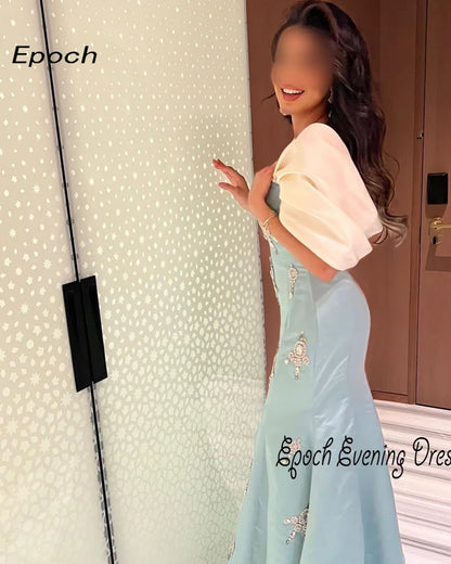 Epoch Women's Luxury Evening Dress 2024 فساتين سهره سعوديه Elegant Crystal A-Line Off The Shoulder Formal Cocktail Prom Gown