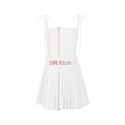 Oligai Cute Summer A Line White Dress Mini Bodycon Birthday Party Dresses Casual High Street Holiday Women's Clothing