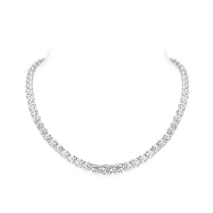 S925 Silver Necklace Set with Full Diamond White G Color High Carbon Diamond Necklace for Men and Women's Necklace Jewelry