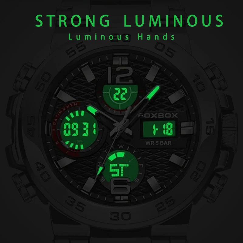 LIGE Montre-bracelet de luxe à affichage LED pour hommes Montre de sport lumineuse pour homme Montre à quartz militaire étanche pour homme Relogio Masculino 2024