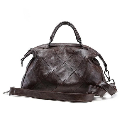 Sac à bandoulière Y2k Fourre-tout Sac à main pour femme Bandoulière Nouveau Cuir véritable Couche supérieure Cuir de vachette Simplifié Décontracté Haute capacité Rétro Main