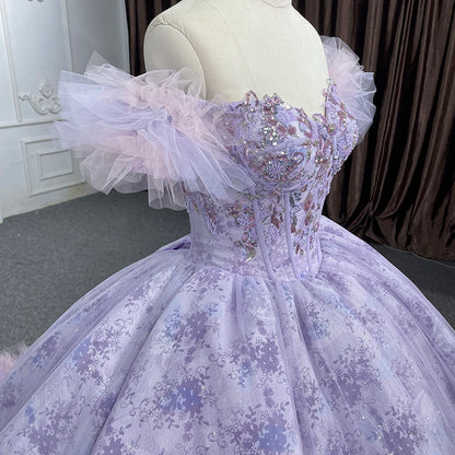 Exquisite Quinceañera Dresses Ball Gown Vestidos De 15 Años Purple Lace Sequined DY6545 Evening Party Dresses Bar Mitzvah