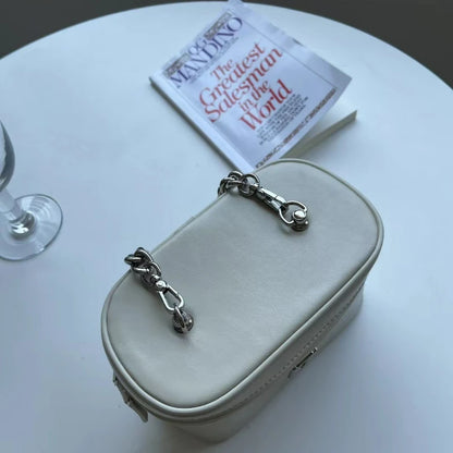 2022 nouvelle mode lame trousse à cosmétiques de luxe concepteur en cuir véritable sac à main chaîne épaule messager petit sac carré femme