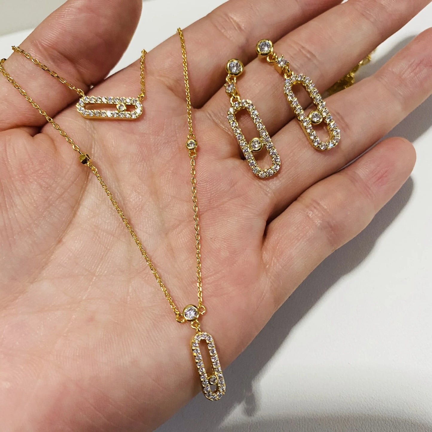 Ensemble de colliers, boucles d'oreilles, bagues, bracelets à géométrie délicate à la mode 2024 pour femmes, petite amie, femme, cadeau, bijoux pour femmes