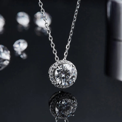 Bijoux en diamant de luxe pour petite amie Collier et boucles d'oreilles à tige en argent sterling 925 avec diamants cultivés en laboratoire de haute qualité avec certificat