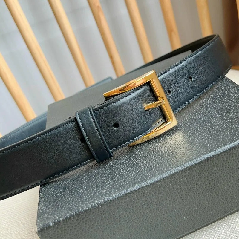 Long waist Calfskin 3.5 Women's Leather belt Fashion accessories Plain leather needle buckle belt for men and women