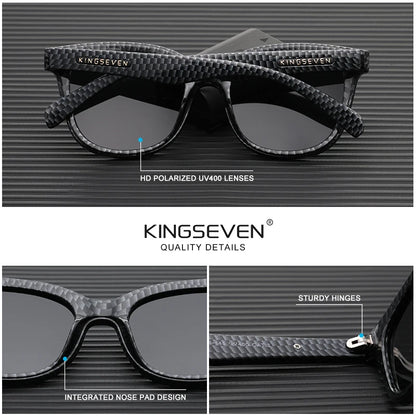 KINGSEVEN Gafas de sol redondas retro para hombre, gafas polarizadas para exteriores con protección UV400, accesorio con lentes de espejo de moda TR90, gafas para conducir para mujer