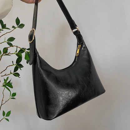 Bolsos de hombro de media luna para mujer, bolsos y carteras pequeños, bolsos de diseñador de lujo, Sac A Main, nueva marca de moda, cuero sintético, nuevo