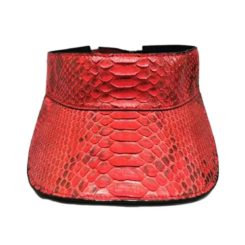 2023 new arrival natural Genuine leather Snake skin Sun hats,beach cap