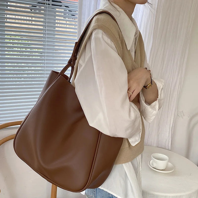 CGCBAG Bolso de mano de lujo para mujer 2024 Tendencia Bolso de hombro femenino de gran capacidad Bolso de mano de mujer de diseñador simple de cuero PU de alta calidad