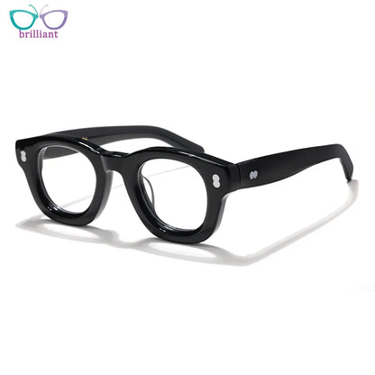 New Men Glasses Frame Black Fashion Thick Acetate Square Designer Brand Myopia Handmade Optics Women Prescription Eyeglasses