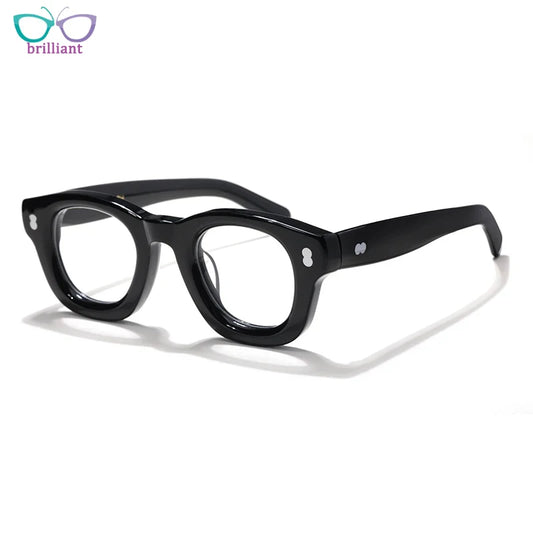 Nuevas gafas para hombre, montura negra, moda, acetato grueso, cuadradas, de diseñador, marca, miopía, ópticas hechas a mano, gafas graduadas para mujer