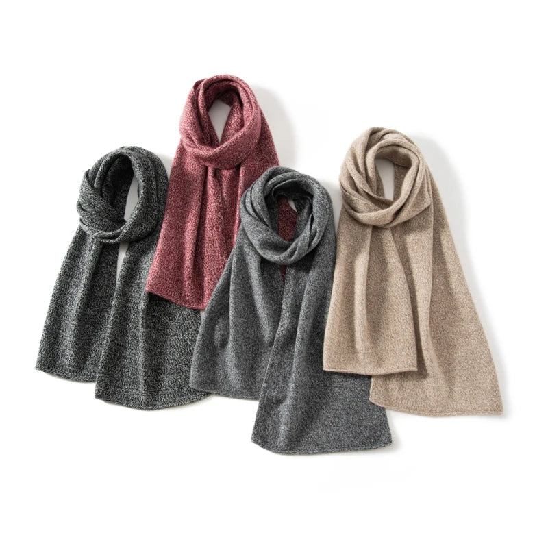 MERRILAMB High Quality 100 % Cashmere Scarf  for Women Winter New Thick Knitted Cashmere Scarves Fashion Outdoor Warm Ring Scarf