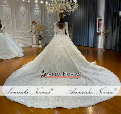 Robe de mariée en dentelle avec appliques Amanda Novias NS4771