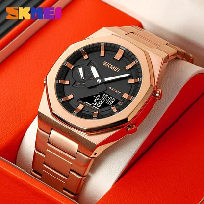 SKMEI Reloj de cuarzo de negocios informal de moda 1816 Reloj de pulsera resistente al agua con fecha luminosa Reloj masculino Relojes deportivos para hombre