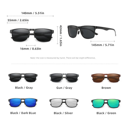 RBsunny Aluminum Men’s Sunglassses High Quality Luxury Polarized Anti-UV400 Glasses Women Driving Sports Rectangle Cycle Eyewear