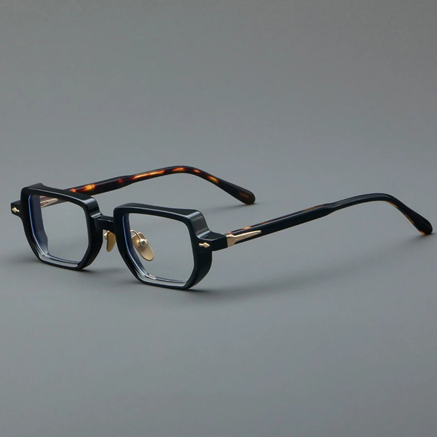 Men's Spectacle Frame Women Anti-Blue Light Style Glasses Clear Lens Brand Designer Female Acetate Frame Vintage Eyeglasses