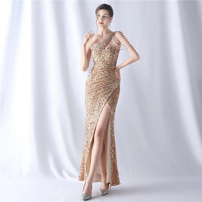 Women's Elegant Dresses for Prom Party Dress Evening Formal Gala Woman 2023 Luxury Special Events Occasion Chic Simple Sequin