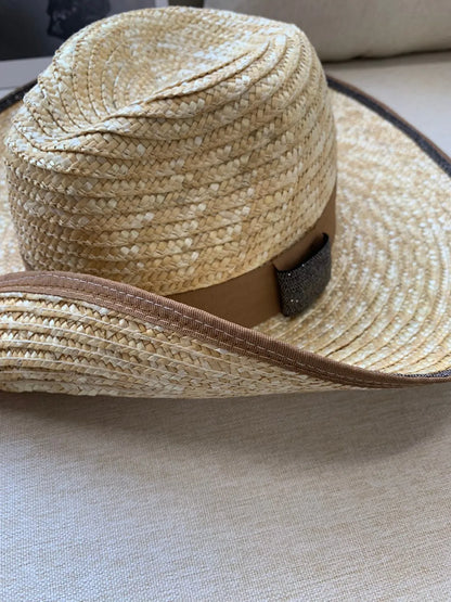 Sombrero de paja para el sol de verano de alta calidad.