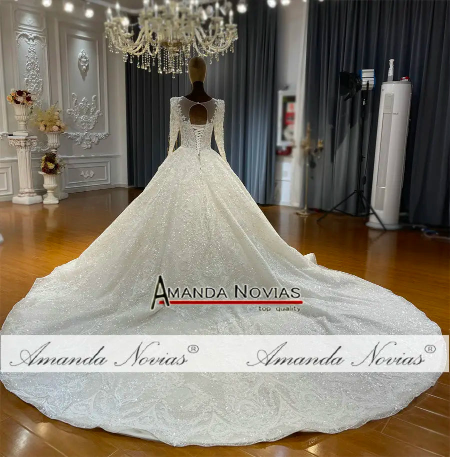 Robe de mariée en dentelle avec appliques Amanda Novias NS4771