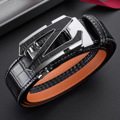 Ceinture de marque HCDW pour hommes Ceintures de pantalon marron en cuir véritable automatique pour hommes Ceintures de travail noires de luxe pour hommes Ceinture de golf pour hommes