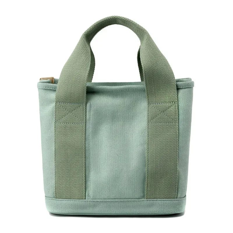 Small Bag with Zipper This Thousand Layer Bags Small Lady Single Shoulder Portable Thickened Canvas Mobile Phone Bucket Tote Bag