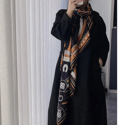 Blanket Cashmere Pashmina Scarf Shawl High Quality Fashion Belts Print Women Winter Warm Scarves Wraps Poncho Cape 135*135cm