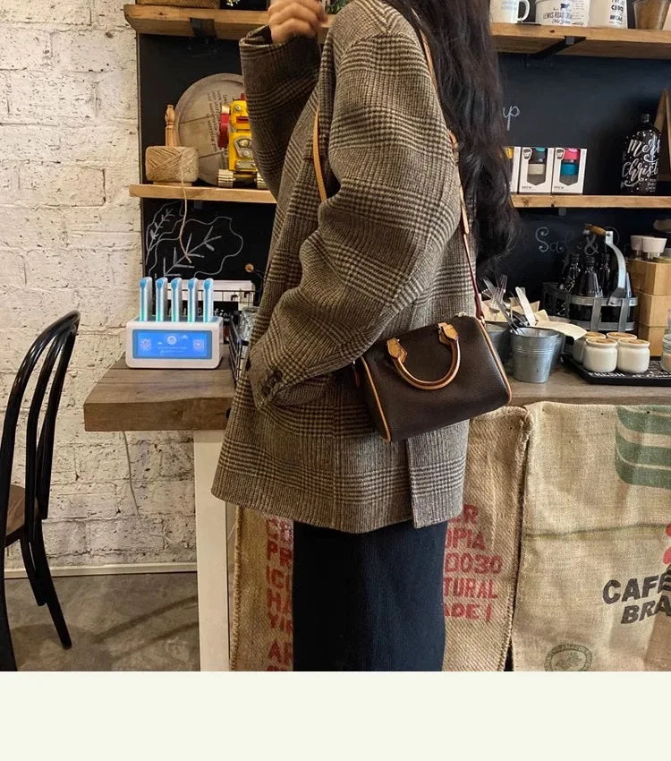 Sac fourre-tout pour femme HM 2024 élégant sac à bandoulière rétro en cuir avec un design à une épaule un accessoire haut de gamme pour chaque sac de luxe femme