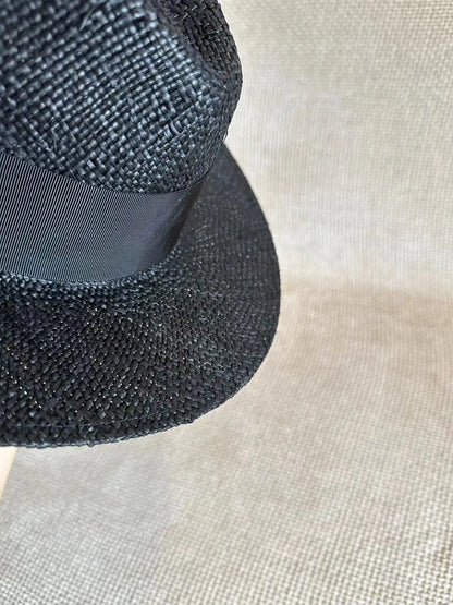 Sombrero fedora de paja de alta calidad, elegante e informal para verano