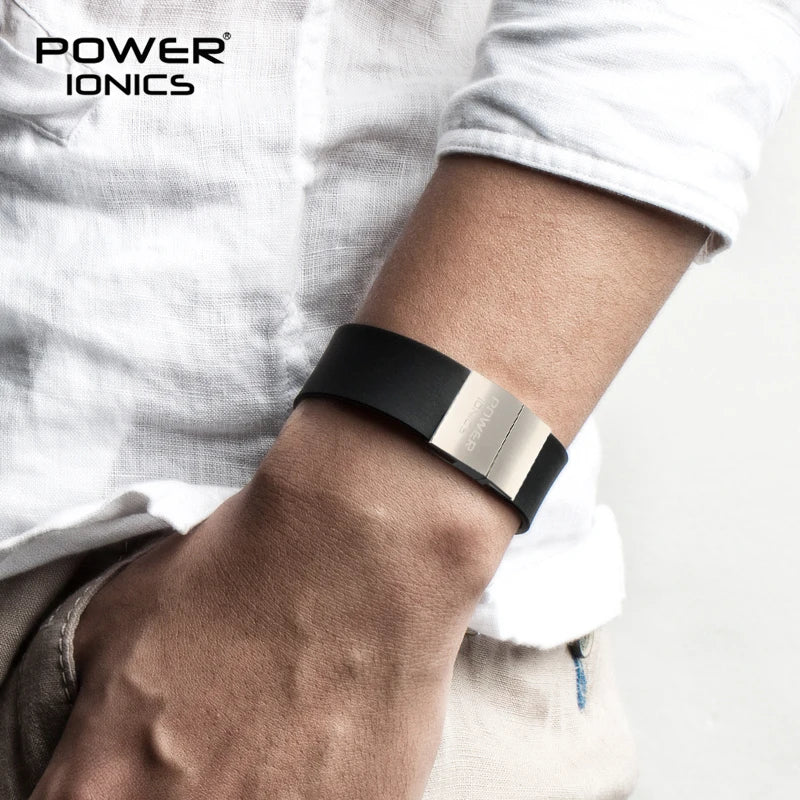 Pulsera deportiva unisex de silicona ultra fina Power Ionics 3000 Anions con grabado gratuito