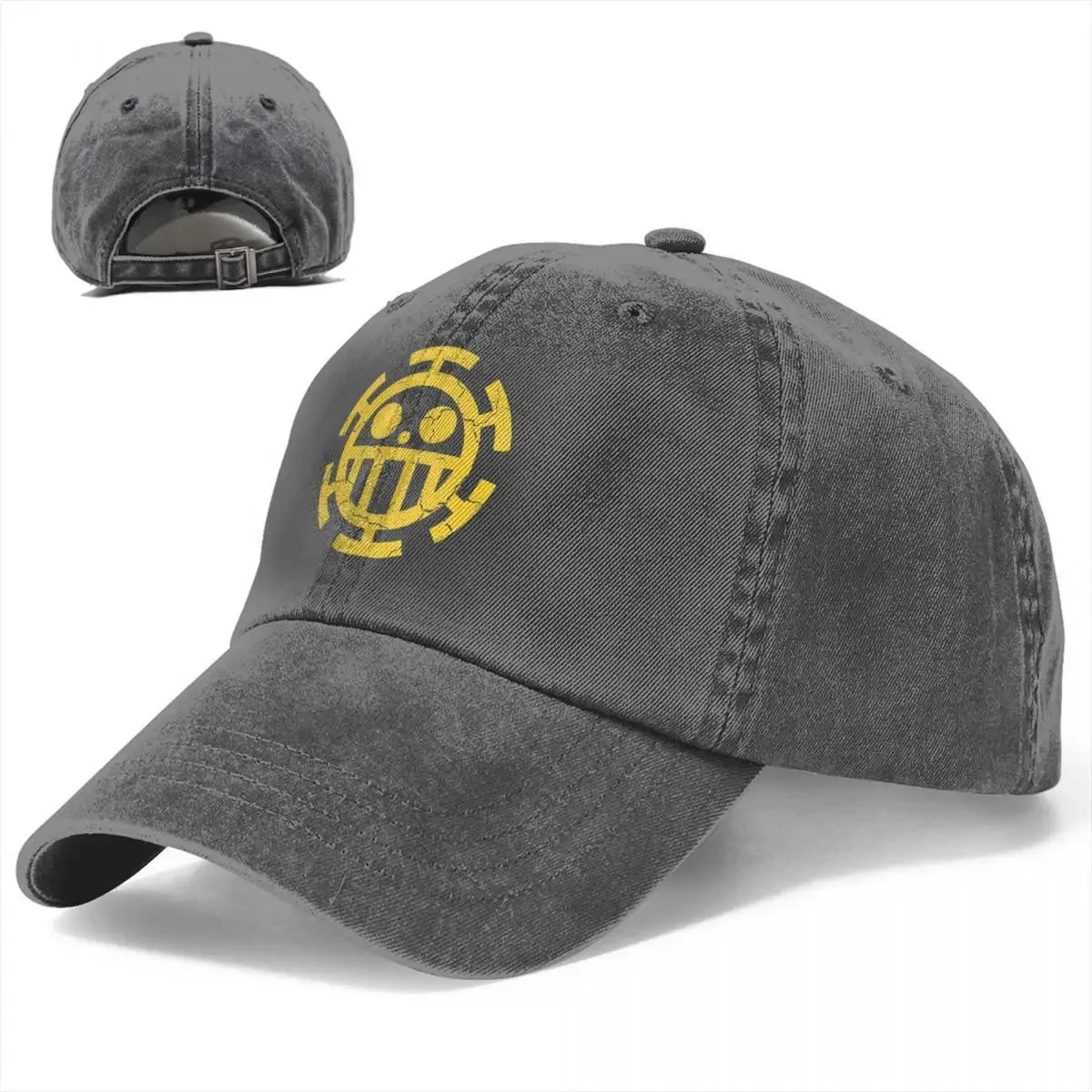 Gorra de béisbol de una pieza con diseño de calavera de Anime para verano y otoño, gorra vintage para exteriores