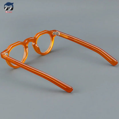 8013 Handmade Round Acetate Eyeglass Frame Men Luxury Brand Myopia Reading Glasses Women Elegant Protection Prescription GLASSES