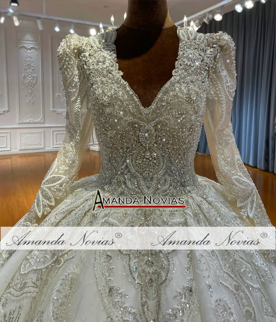 Robe de mariée de luxe faite à la main par Amanda Novias NS4728