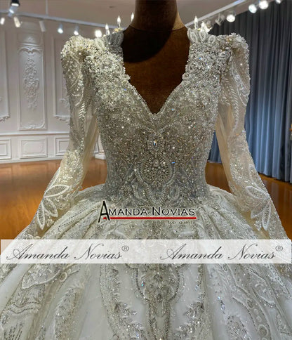 Vestido de novia de lujo hecho a mano de Amanda Novias NS4728