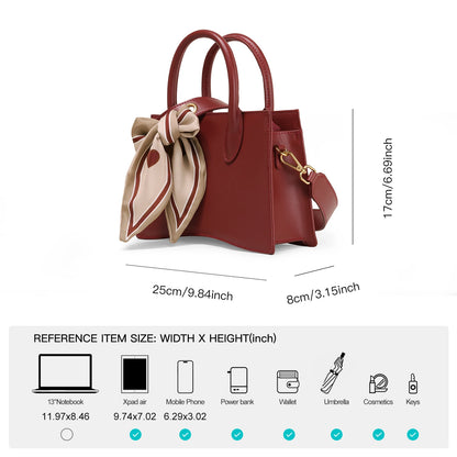 ITAMOOD Sac à main pour femme 2024 Nouveau sac rouge Cadeau de mariage pour femme Sac à main en cuir de vachette véritable Sac à main pour femme Bureau pour cosmétiques