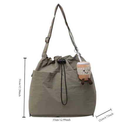 Bolso de hombro de nailon nuevo 2024, moderno, antiarrugas, ligero, de gran capacidad, para mujer