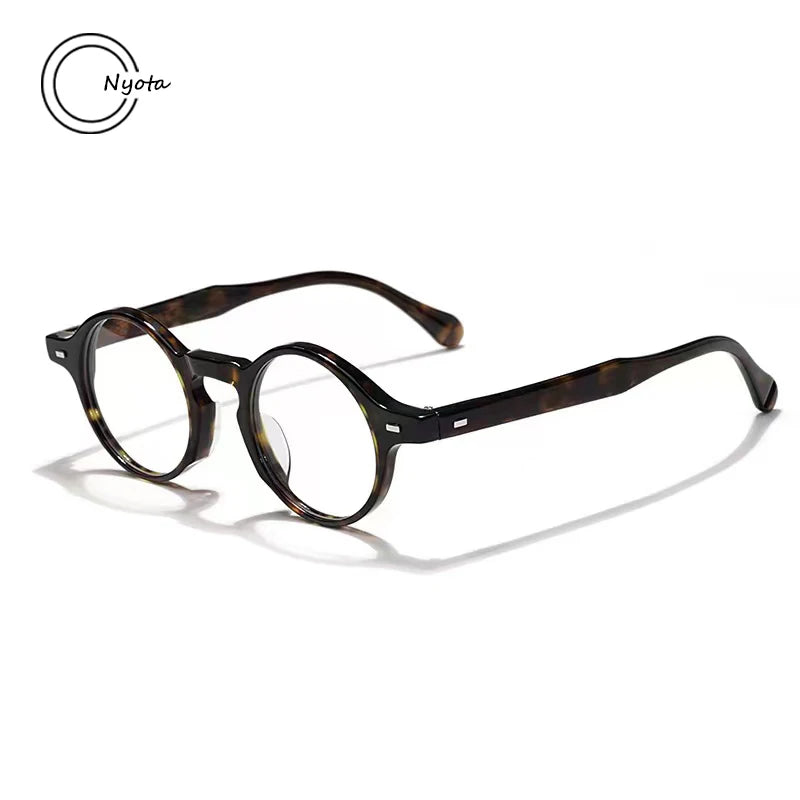 Monture de lunettes rondes en acétate faites à la main de qualité supérieure pour hommes, lunettes optiques pour myopie, lecture, femmes, lunettes tendance personnalisées