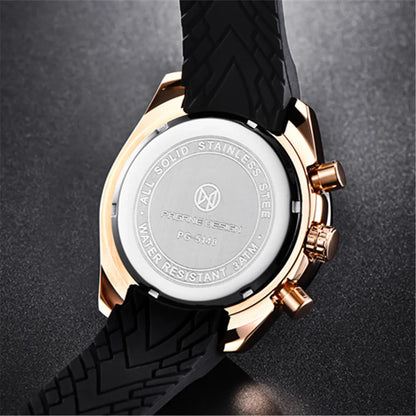 PAGANI DESIGN （Pagrne） Nouvelle montre à quartz pour hommes avec ceinture en caoutchouc Montre de luxe pour hommes Mode Casual Sports Horloge pour hommes Relogio Maasculino