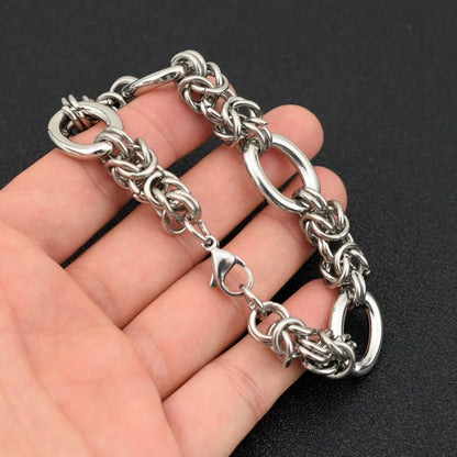 New Hip Hop Design DIY Chain Bracelet for Men Women Heavy Thick Trendy Aesthetic 316L Stainless steel Punk Jewelry